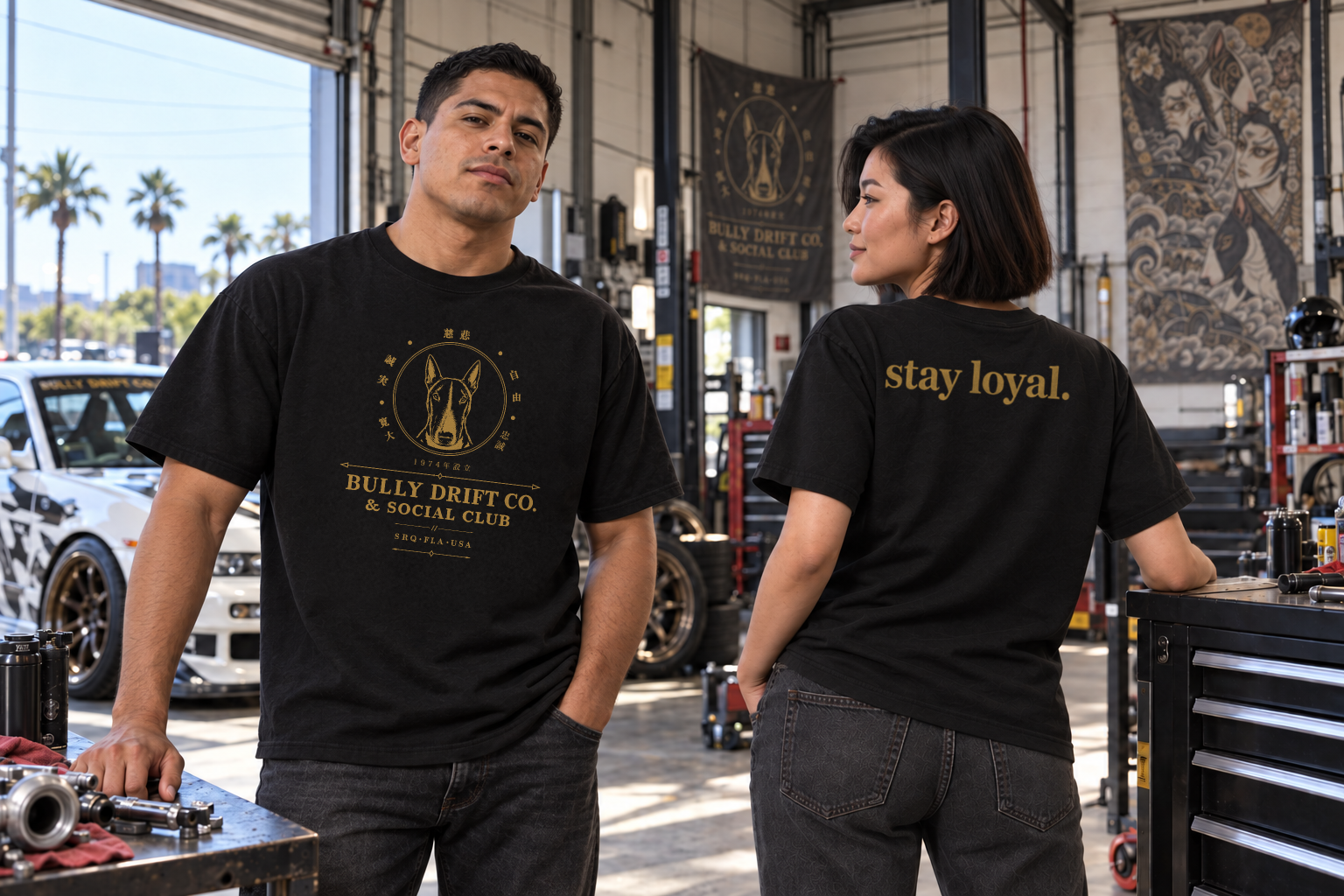 Antique gold / front & back