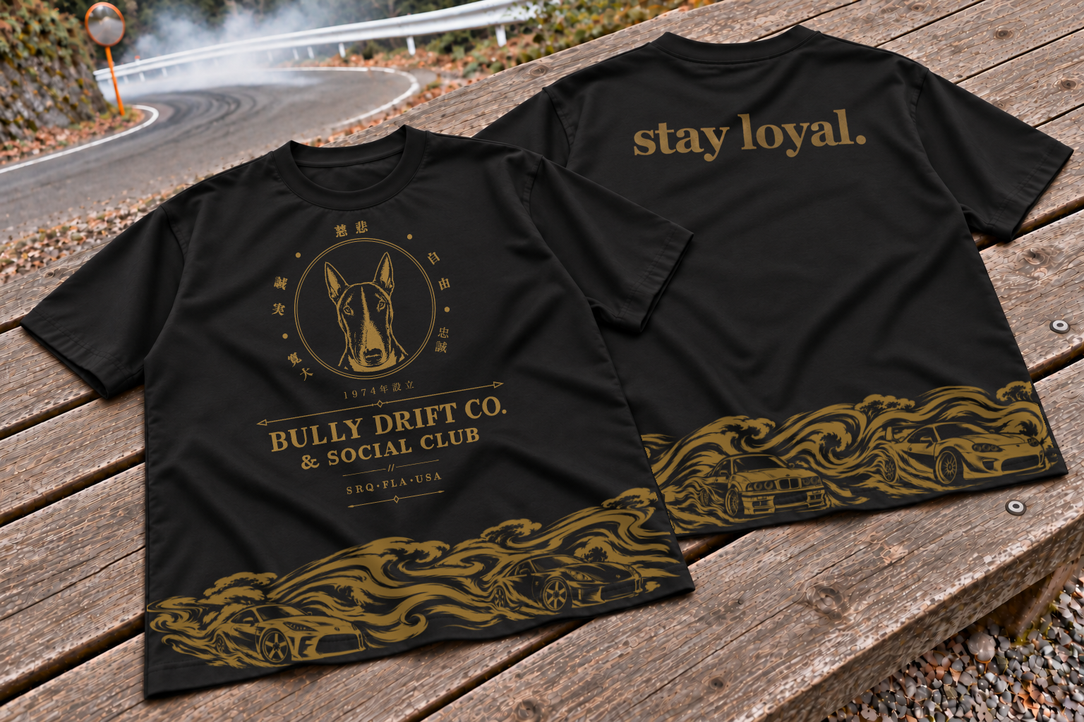 Drift Wrap Tee — Drift Wrap / front & back
